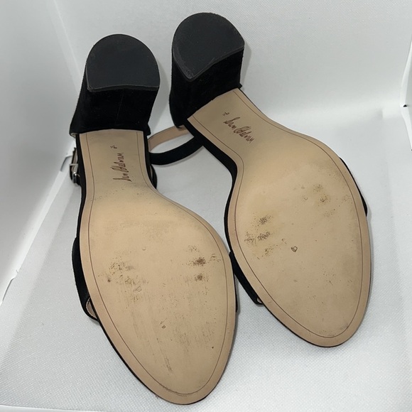 Sam Edelman Yaro black suede ankle strap Block Heels sandals women’s Sz 9 1/2 - Picture 12 of 13